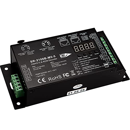 LED CONNEX DMX Decoder RDM 16 bits 5CH 5PIN XLR 5CH 8A 12-24V LED CONNEX DMX Decoder RDM 16 bits 5CH 5PIN XLR 5CH 8A 12-24V von Mextronic