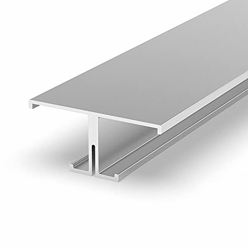 Mextronic Anodised Aluminiumprofil eloxierte Aluminium Profile LED Profil Alu Aufputzprofil in silber M9-1 100CM ohne Abdeckung Alu für LED Streifen Leisten von Mextronic