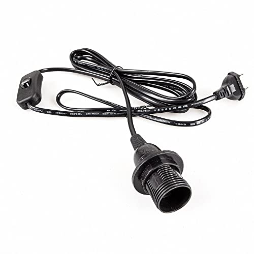 Mextronic E14 Lampenfassung mit Schalter Netzkabel 3,5m 350SW schwarz von Mextronic