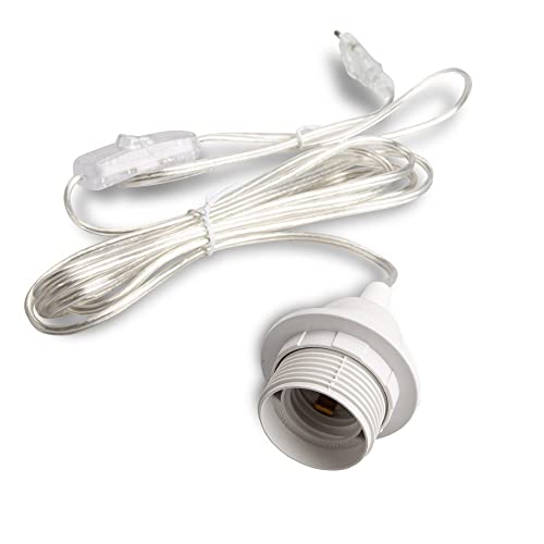 Mextronic E27 Lampenfassung mit Schalter Netzkabel 3,5m Lampenaufhängung Sokel 350SW transparent von Mextronic