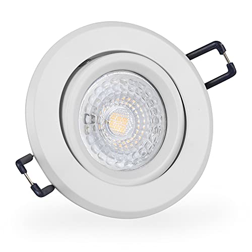 Mextronic Einbauleuchten dimmbar Lochmaß 68mm LED Einbaustrahler 230V dimmbar 5,5 16302-3 0 Ø68 IP20 Weiß von Mextronic