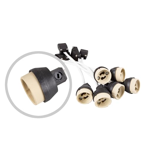 Mextronic Halogen-lampensockel GU10 VDE Fassung inkl Anschlusskasten VDE Hochvolt Keramik 190-230V (6 Stk.) von Mextronic