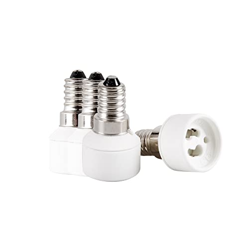 Mextronic Keramik Fassung Konverter 4x lampenfassung Adapter Konverter E14 Fassung auf GU10 Sockel Lampenadapter für LED-Leuchtmittel, Halogenlampen, CFL Leuchtmittel von Mextronic