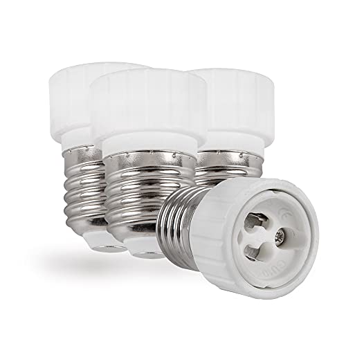 Mextronic Keramik Fassung Konverter 4x lampenfassung Adapter Konverter E27 Fassung auf GU10 Sockel Lampenadapter für LED-Leuchtmittel, Halogenlampen, CFL Leuchtmittel von Mextronic