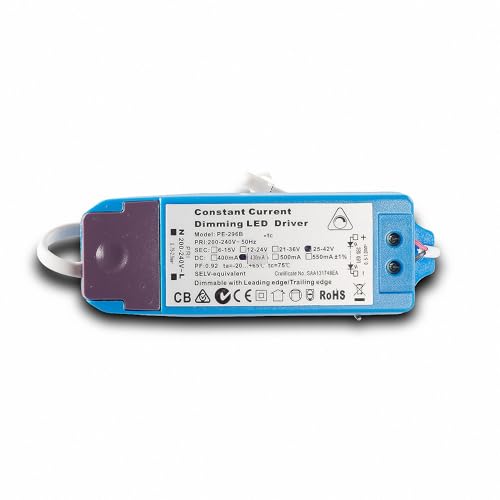 Mextronic LED Konstantstromquelle Trafo Dimmbar Konstantstromquelle Phasenabschnitte bis 15W 450mA LED Transformator für LED Beleuchtung von Mextronic