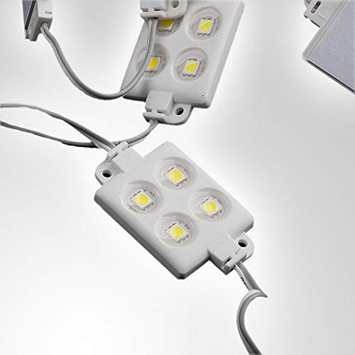 Mextronic LED-Module-Set in IP65: 20x LED Module 4xPower SMD LEDs weiß Wasserdicht 12V von Mextronic