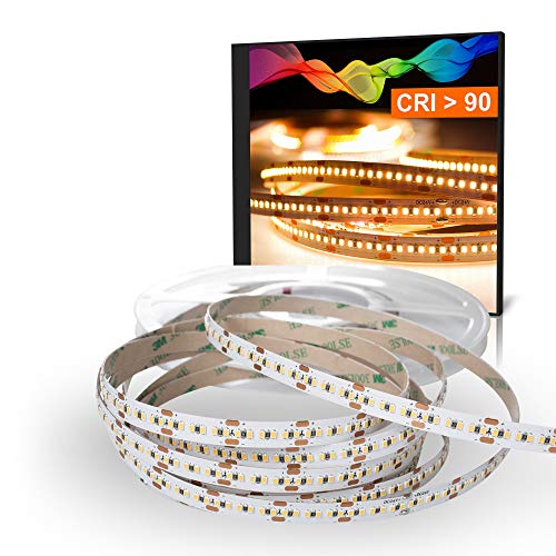 Mextronic LED Streifen LED Band LED Strip 2216 Warmweiß (2700K) CRI 90 90W 5 Meter 24V IP20 von Mextronic