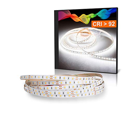 Mextronic LED Streifen LED Band LED Strip 2835 Kaltweiß (5700k) CRI 92 36W 5 Meter 12V IP20 von Mextronic