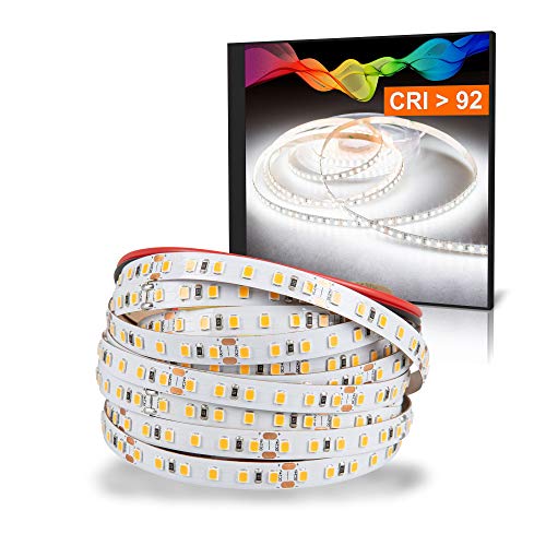 Mextronic LED Streifen LED Band LED Strip 2835 Kaltweiß (5700k) CRI 92 72W 5 Meter 24V IP20 von Mextronic