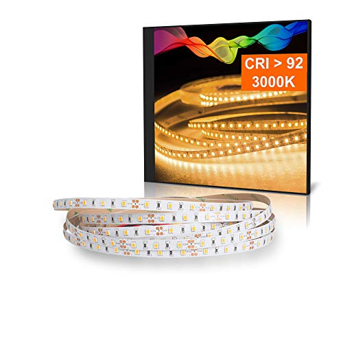 Mextronic LED Streifen LED Band LED Strip 2835 Warmweiß (3000K) CRI 92 36W 5 Meter 12V IP20 von Mextronic