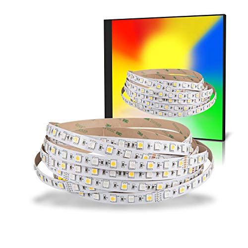 Mextronic LED Streifen LED Band LED Strip 5050 RGB+Warmweiß (2700K) 72W 500CM 24V IP20 von Mextronic
