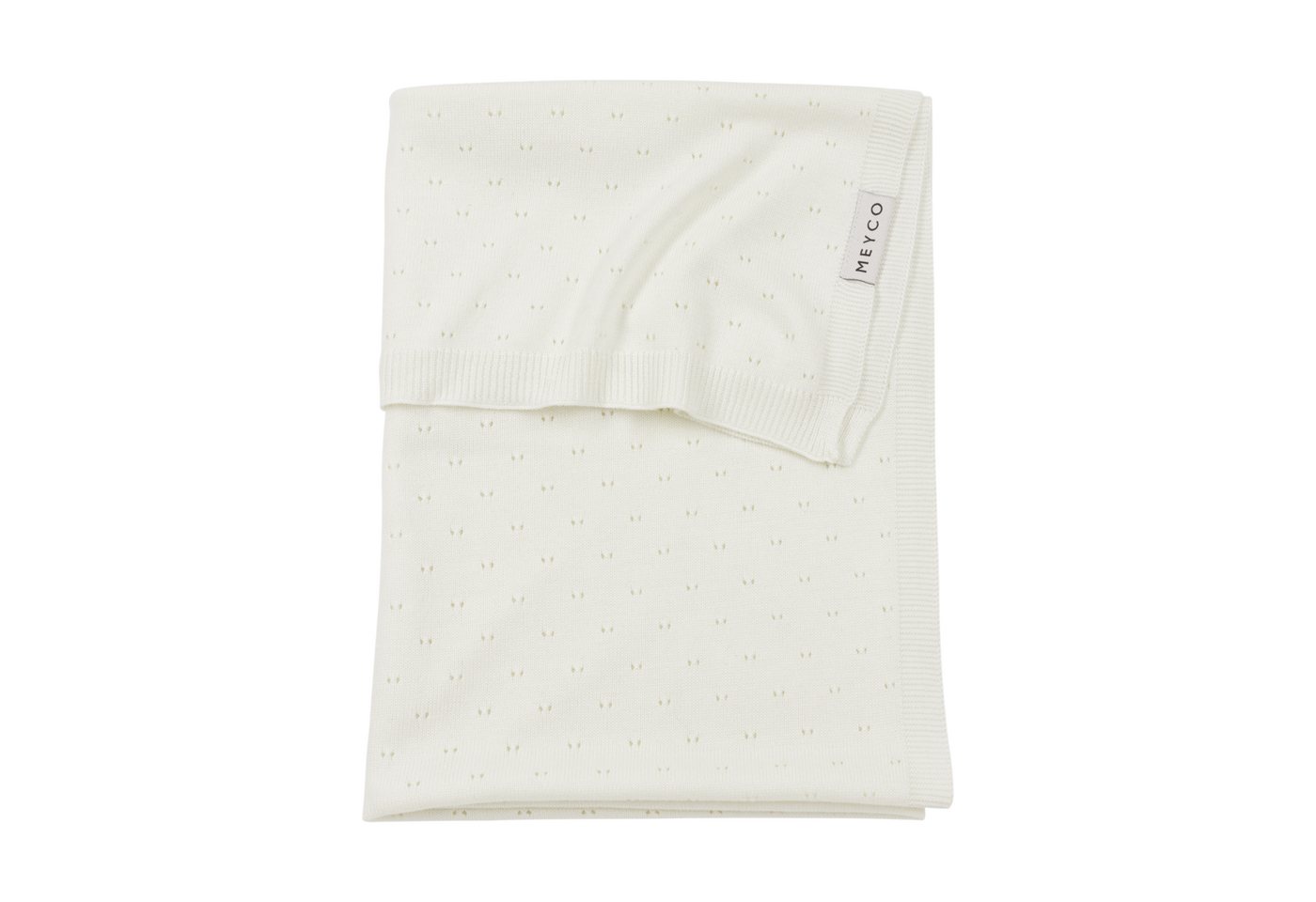 Babydecke Ajour Offwhite, Meyco Baby, 100x150cm von Meyco Baby