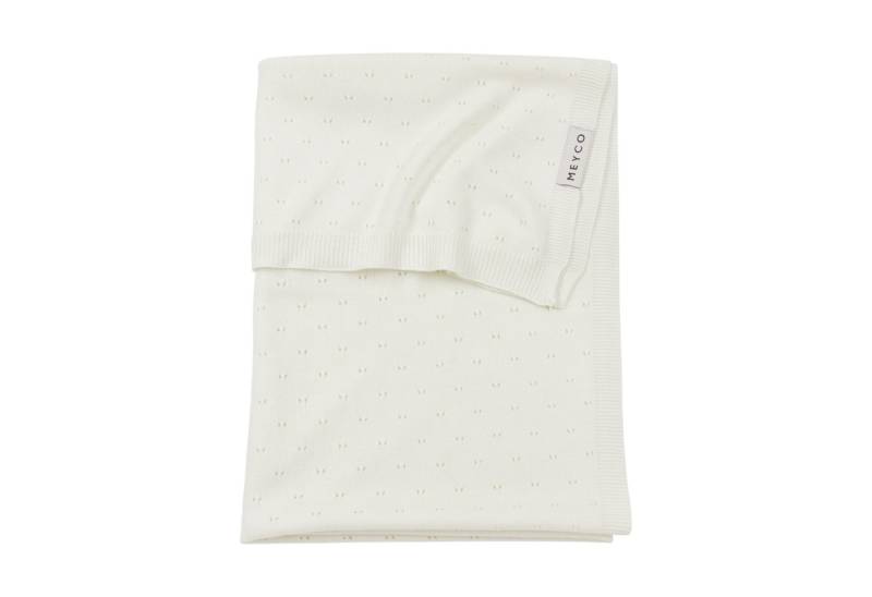 Babydecke Ajour Offwhite, Meyco Baby, 100x150cm von Meyco Baby