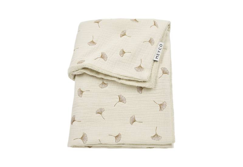 Babydecke Ginkgo Soft sand, Meyco Baby, 75x100cm von Meyco Baby
