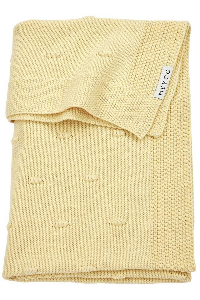 Babydecke Knots Soft Yellow, Meyco Baby, 75x100cm von Meyco Baby