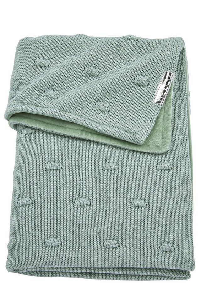 Babydecke Knots velvet Stone Green, Meyco Baby, 75x100cm von Meyco Baby