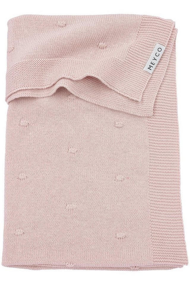 Babydecke Mini Knots Soft Pink, Meyco Baby, 75x100cm von Meyco Baby