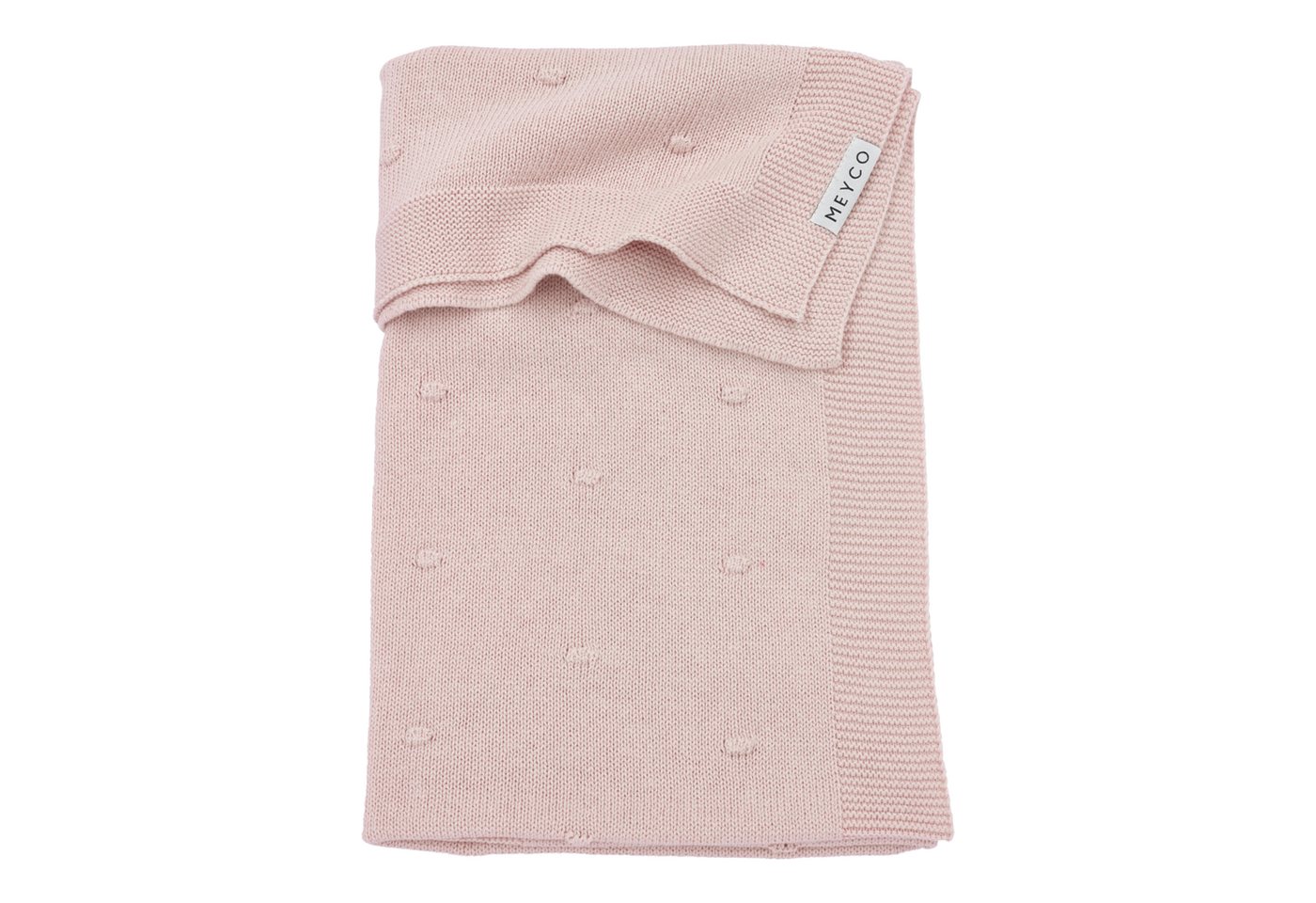 Babydecke Mini Knots Soft Pink, Meyco Baby, 100x150cm von Meyco Baby