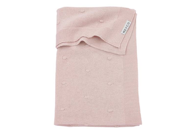Babydecke Mini Knots Soft Pink, Meyco Baby, 100x150cm von Meyco Baby