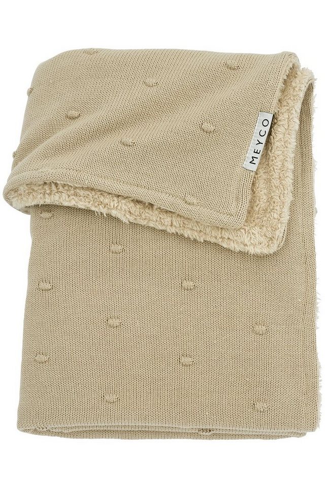 Babydecke Mini Knots teddy Sand, Meyco Baby, 75x100cm von Meyco Baby