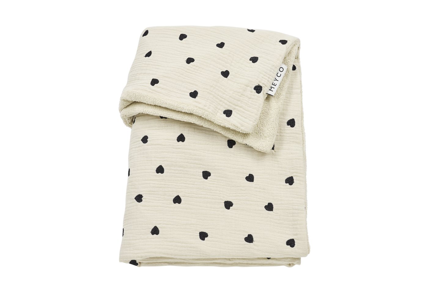 Babydecke Sweet Heart Soft sand, Meyco Baby, 75x100cm von Meyco Baby