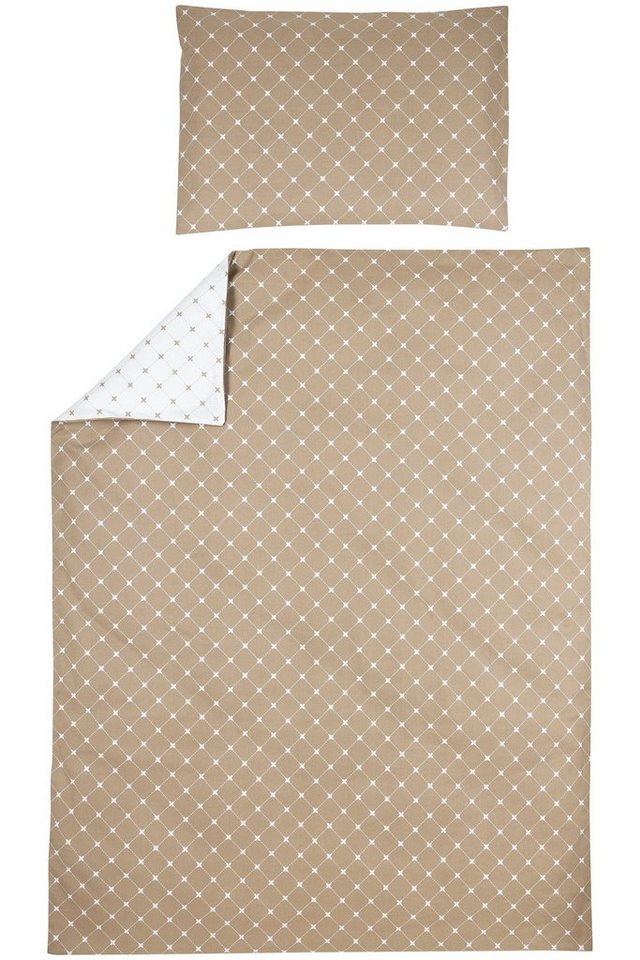 Kinderbettwäsche Louis Taupe, Meyco Baby, Jersey, 1 teilig, 100x135cm von Meyco Baby