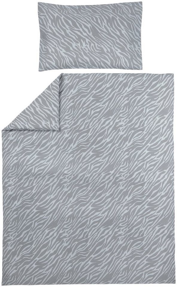 Kinderbettwäsche Zebra Grey, Meyco Baby, Jersey, 1 teilig, 100x135cm von Meyco Baby