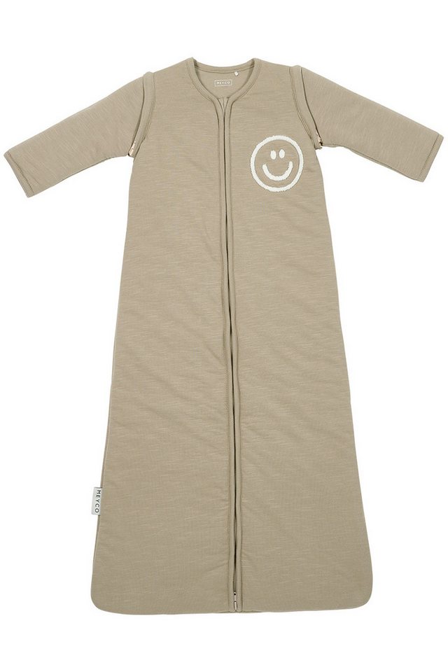 Meyco Baby Babyschlafsack Slub/Smile Taupe/Offwhite (1 tlg), 110cm von Meyco Baby