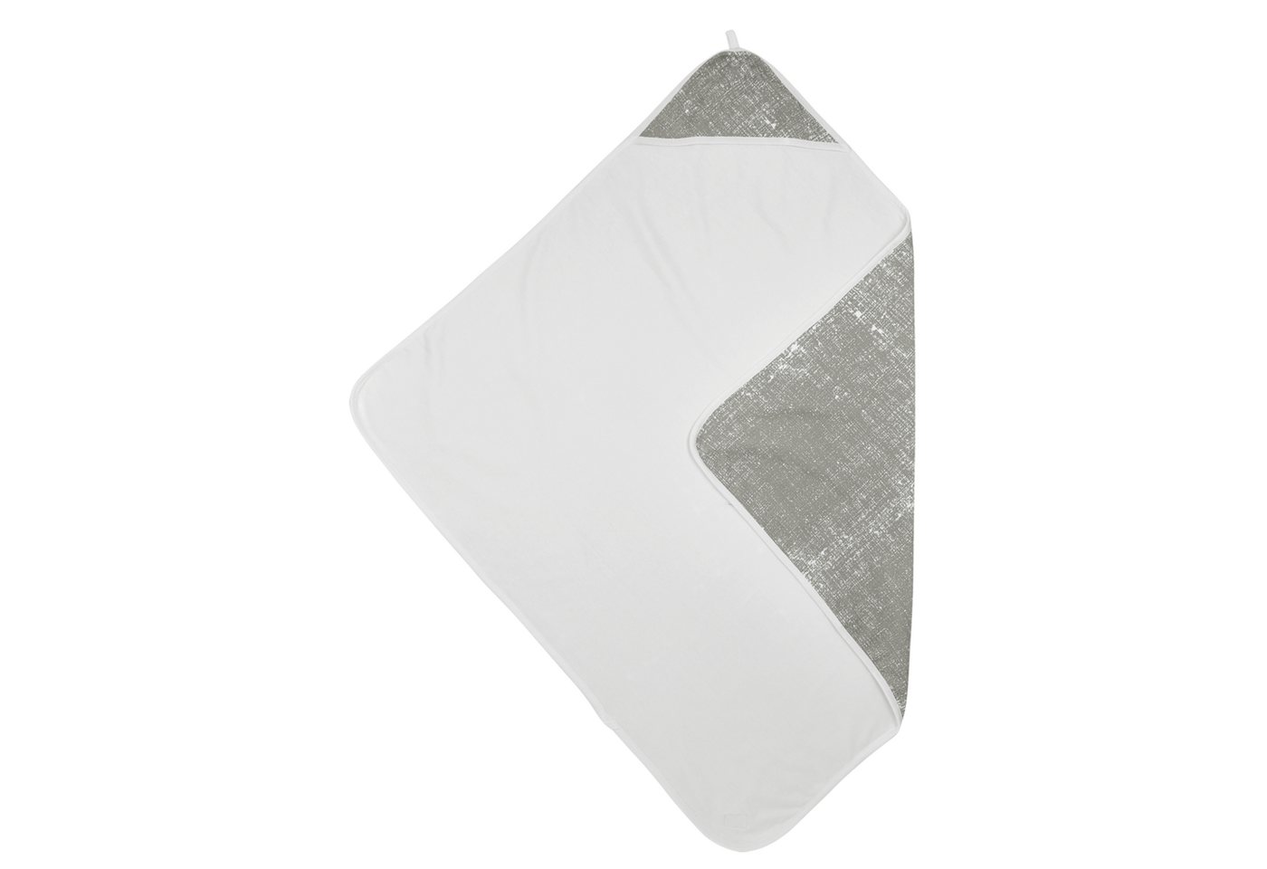 Meyco Baby Kapuzenhandtuch Fine Lines Light Grey, Jersey (1-St), 90x90cm von Meyco Baby