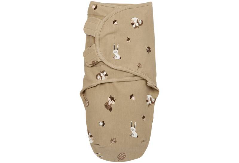 Meyco Baby Pucksack Forest Animals Sand (1 tlg), 0-3 maanden - 1-pack von Meyco Baby