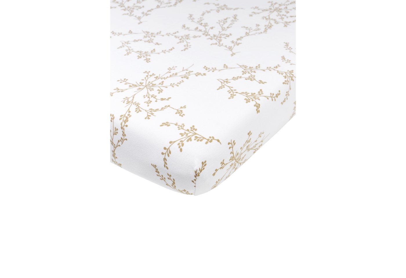 Meyco Baby Spannbettlaken Branches Sand, Jersey, Gummizug: Rundum, (1 Stück), 60x120cm von Meyco Baby
