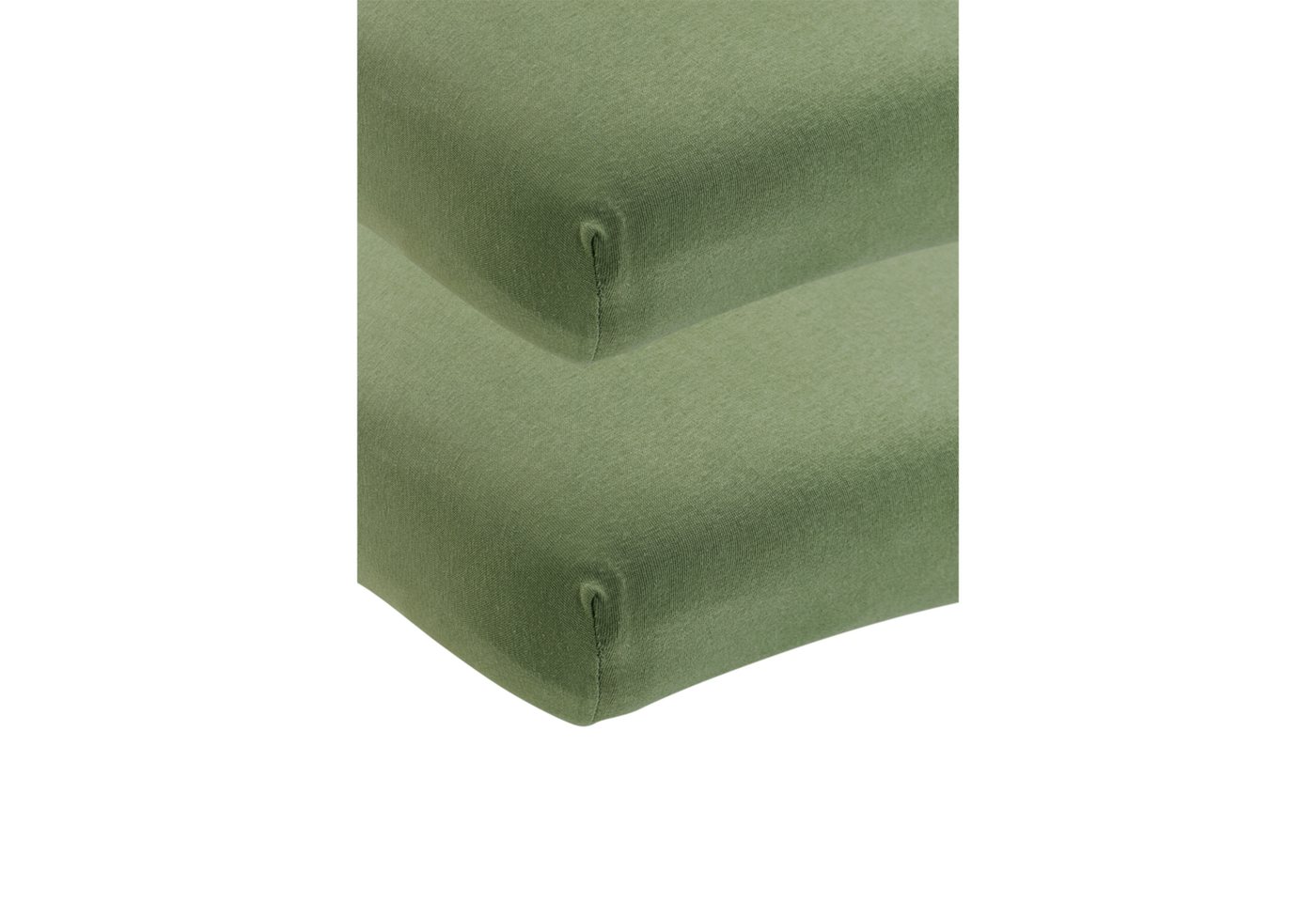 Meyco Baby Spannbettlaken Olive Green, Jersey, Gummizug: Rundum, (2 Stück), 40x80/90cm - 2-Pack von Meyco Baby