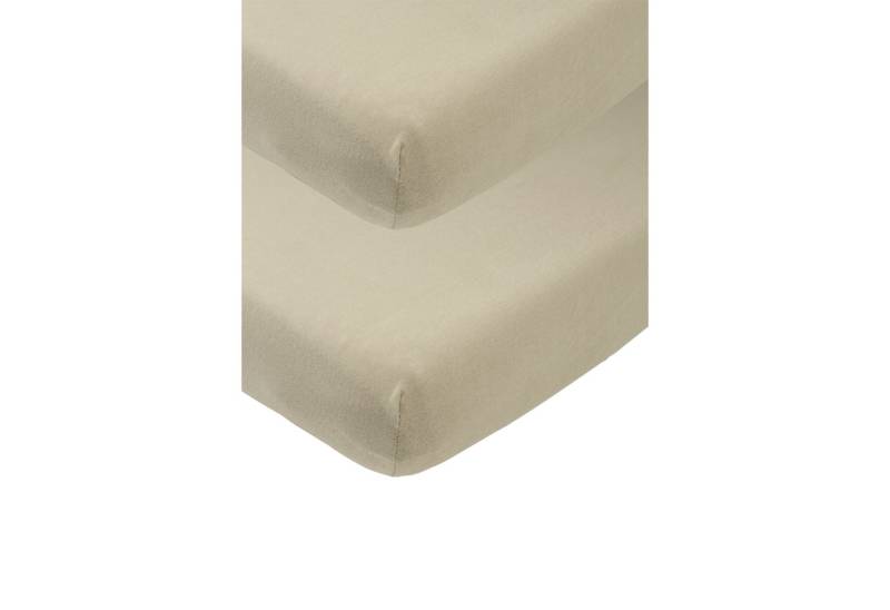 Meyco Baby Spannbettlaken Taupe, Jersey, Gummizug: Rundum, (2 Stück), 40x80/90cm - 2-Pack von Meyco Baby