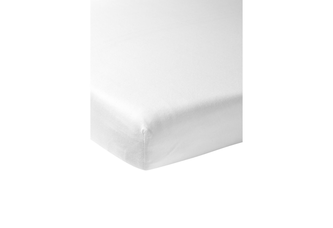 Meyco Home Spannbettlaken 9999 White, Jersey, Gummizug: Rundum, (1 Stück), 120x200cm von Meyco Home