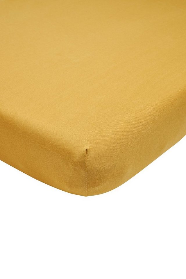 Spannbettlaken Uni Honey Gold, Meyco Home, Jersey, Gummizug: Rundum, (1 Stück), 80x200cm von Meyco Home