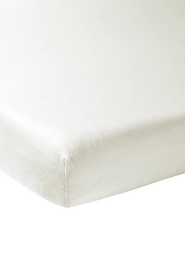 Spannbettlaken Uni Warm White, Meyco Home, Jersey, Gummizug: Rundum, (1 Stück), 90x210/220cm von Meyco Home