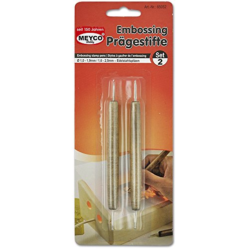 Embossing-Prägestift 2er Set,1-1,9 mm/1,6-2,5 mm Embossing-Prägestift 2er Set,1-1,9 mm/1,6-2,5 mm von Meyco