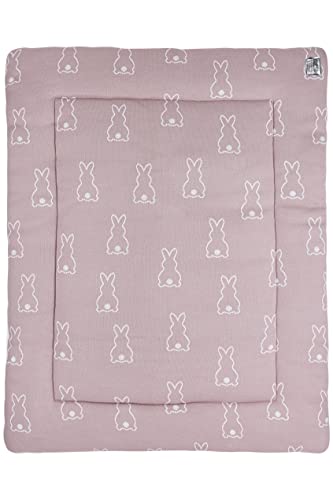 MEYCO Baby X Mrs.Keizer Rabbit Laufgittereinlage (weiches und sicheres Material, doppelseitiges Design, Baumwolle, samtweichem Plüsch, Polyester, Lila, 77x97cm von Meyco
