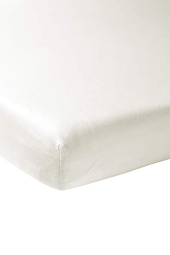 Meyco Baby Spannbettlaken Juniorbett - Uni Offwhite - 70x140/150cm - Einzelpackung von Meyco