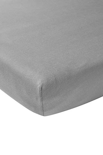 Meyco 567004 Jersey Spannbettlaken Einzelbett, grau von Meyco