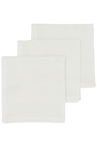 Meyco Baby Spucktücher - Uni Offwhite - 30x30cm - 3er Pack von Meyco