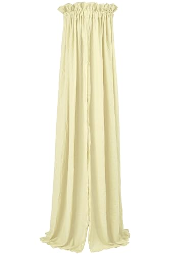 Meyco Baby Uni Betthimmel, Babyhimmel (Baldachin aus Baumwolle und Polyester, geschützte Umgebung, warme Atmosphäre, einfache Befestigung, weiche Textur, waschbar, Größe: 55 x 240 cm), Soft Yellow von Meyco