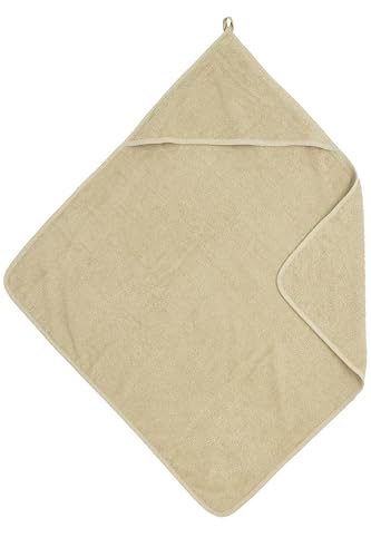 MEYCO Baby Uni Frottee Kapuzentuch, Badetuch (aus 100% Baumwolle, wunderbar weich, hochwertige Qualität, feuchtigkeitsabsorbierend, Größe: 75 x 75 cm), Sand von Meyco