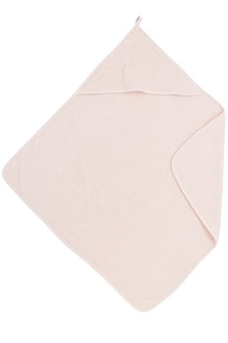 MEYCO Baby Uni Frottee Kapuzentuch, Badetuch (aus 100% Baumwolle, wunderbar weich, hochwertige Qualität, feuchtigkeitsabsorbierend, Größe: 75 x 75 cm), Soft pink von Meyco