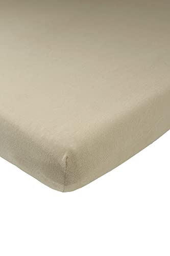 Meyco Baby Spannbettlaken Juniorbett - Uni Taupe - 70x140/150cm - Einzelpackung von Meyco