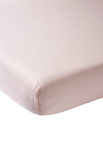 Meyco Baby Spannbettlaken Kinderbett - Uni Light Pink - 60x120cm - Einzelpackung von Meyco