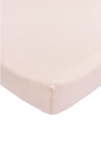 Meyco Baby Spannbettlaken Laufgittermatratze - Uni Soft Pink - 75x95cm - Einzelpackung von Meyco