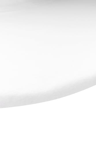 Meyco Baby Spannbettlaken Laufgittermatratze - Uni White - Rund 90/95cm - Einzelpackung von Meyco