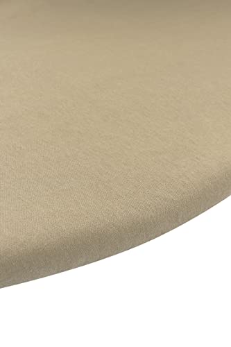 Meyco Baby Spannbettlaken Laufgittermatratze - Uni Taupe - Rund 90/95cm - Einzelpackung von Meyco