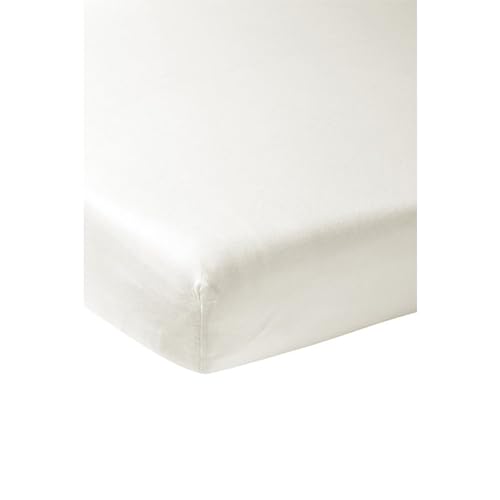 Meyco Home Basic Jersey Uni Spannbettlaken Doppelbett (Bettlaken mit weicher Jersey-Qualität, aus 100% Baumwolle, perfekte Passform durch Rundum-Gummizug, Maße: 160 x 200 cm), Warmes Weiß Meyco Home Basic Jersey Uni Spannbettlaken Doppelbett (Bettlaken mit weicher Jersey-Qualität, aus 100% Baumwolle, perfekte Passform durch Rundum-Gummizug, Maße: 160 x 200 cm), Warmes Weiß von Meyco